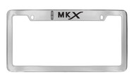Lincoln MKX with Logo Top Engraved Solid Brass License Plate Frame Holder with Black Imprint