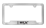 Lincoln MKX with Logo Bottom Engraved Solid Brass License Plate Frame Holder with Black Imprint