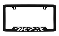 Lincoln MKX Script Bottom Engraved Black Coated Zinc License Plate Frame Holder 
