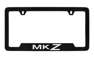 Lincoln MKZ Bottom Engraved Black Coated Zinc License Plate Frame Holder
