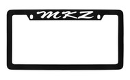 Lincoln MKZ Script Top Engraved Black Coated Zinc License Plate Frame Holder