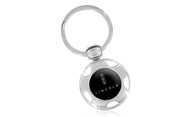 Lincoln Round Keychain with Logo Insert In a Black Gift Box