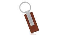 Lincoln Brown Leather Keychain In a Black Gift Box