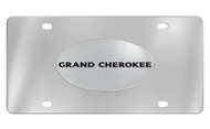Jeep Grand Cherokee Chrome Plated Solid Brass Emblem On a Stainless Steel Plate