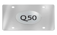 Infiniti Q50 Chrome Plated Solid Brass Emblem Attached To a Stainless Steel Plate