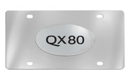 Infiniti Qx80 Chrome Plated Solid Brass Emblem Attached To a Stainless Steel Plate