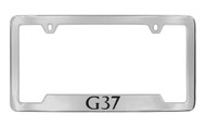 Infiniti G37 Bottom Engraved Chrome Plated Solid Brass License Plate Frame Holder with Black Imprint