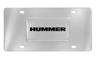 Hummer Wordmark Chrome Plated Solid Brass Emblem Attached To a Stainless Steel Plate