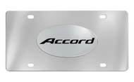 Honda Accord Chrome Plated Solid Brass Emblem Attached To a Stainless Steel Plate