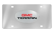 GMC Terrain Chrome Plated Solid Brass Emblem Attached To a Stainless Steel Plate