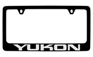 GMC Yukon License Plate Frame Holder with Silver Imprint