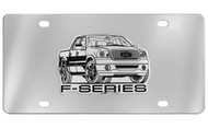 Ford F-Series Chrome Plated Solid Brass Emblem Attached To a Stainless Steel Plate