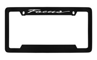 Ford Focus Script Top Engraved Black Coated Zinc License Plate Frame Holder with Silver Imprint