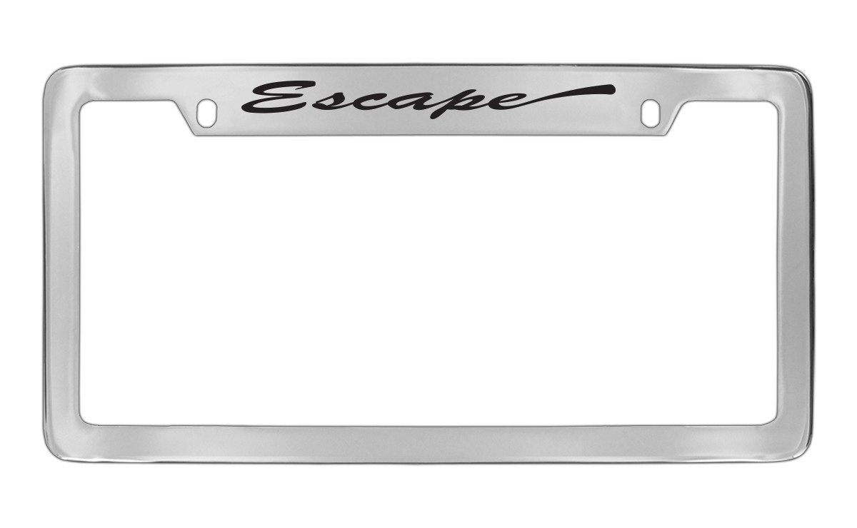 Ford Escape Script Top Engraved Chrome Plated Solid Brass License Plate ...