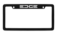 Ford Edge Top Engraved Black Coated Zinc License Plate Frame Holder with Silver Imprint