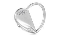 Ford Pull and Twist Oval Heart Interchangeable Shape Keychain In a Black Gift Box