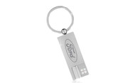 Ford Rectangle Shaped Keychain In a Black Gift Box with 4 Clear Crystals