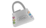 Ford Purse Shape Keychain with Multicolor Crystals In a Black Gift Box.