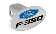 Ford F-350 with Logo Oval Trailer Hitch Cover Plug