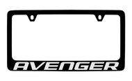 Dodge Avenger Black Coated Zinc License Plate Frame Holder with Silver Imprint