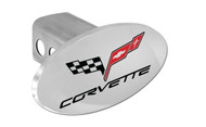 Chevy Corvette C6 Design Oval Trailer Hitch Cover Plug