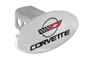 Chevy Corvette C4 Design Oval Trailer Hitch Cover Plug