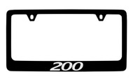 Chrysler 200 Black Coated Zinc License Plate Frame Holder with Silver Imprint