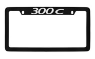 Chrysler 300C Black Coated Zinc Top Engraved License Plate Frame Holder with Silver Imprint