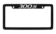 Chrysler 300S Black Coated Zinc Top Engraved License Plate Frame Holder with Silver Imprint