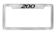 Chrysler 200 Chrome Plated Solid Brass Top Engraved License Plate Frame Holder with Black Imprint