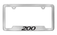 Chrysler 200 Chrome Plated Solid Brass Bottom Engraved License Plate Frame Holder with Black Imprint