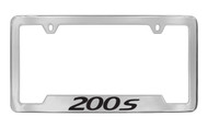 Chrysler 200S Chrome Plated Solid Brass Bottom Engraved License Plate Frame Holder with Black Imprint