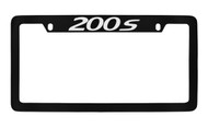 Chrysler 200S Black Coated Zinc Top Engraved License Plate Frame Holder with Silver Imprint