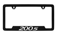 Chrysler 200S Black Coated Zinc Bottom Engraved License Plate Frame Holder with Silver Imprint