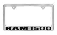 Ram 1500 Chrome Plated Solid Brass License Plate Frame Holder with Black Imprint