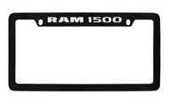 Ram 1500 Bottom Engraved Black Coated Zinc License Plate Frame Holder with Silver Imprint