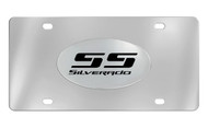Chevrolet Silverado with SS Logo Chrome Plated Solid Brass Emblem Attached To a Stainless Steel Plate