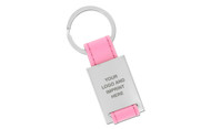 Pink Leather Strap Key Chain