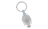 Oval Shape Key Chain Embellished with dazzling Crystals (KCYO-B300)