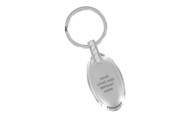 Oval Shape Key Chain Embellished with dazzling Crystals (KCYO-300)
