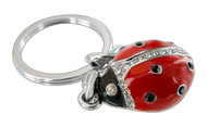 Lady Bug Key Chain with Crystals