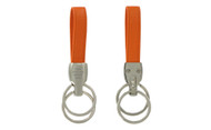 Orange Genuine Leather Nickel Plating Pull-A-Part Key Holder