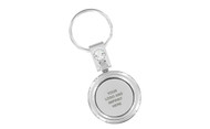 Swivel Round Shape Key Chain Embellished with dazzling Crystals