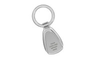 Stainless Pear Shape Key Chain 25mm Key Ring with Black Gift Box