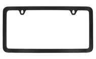 Black Powder Coated Thin Rim Solid Brass License Plate Frame 2 Hole