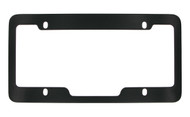 Black Plated Solid Brass License Plate Frame Bottom Center Cutout For Illinois Plate Dmv Sticker Visibility 4 Hole