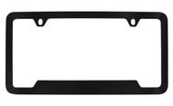 Black Powder Coated Solid Brass License Plate Frame 2 Hole