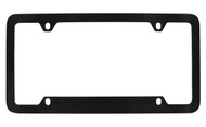 Black Powder Coated Solid Brass License Plate Frame 4 Hole (LF531-4H)