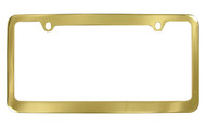 Gold Plated Solid Brass License Plate Frame 2 Hole
