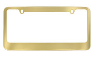 Stamping Gold Plated Solid Brass License Plate Frame 2 Hole